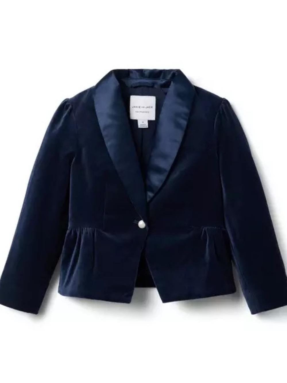 Janie and Jack Navy Velvet Party Blazer